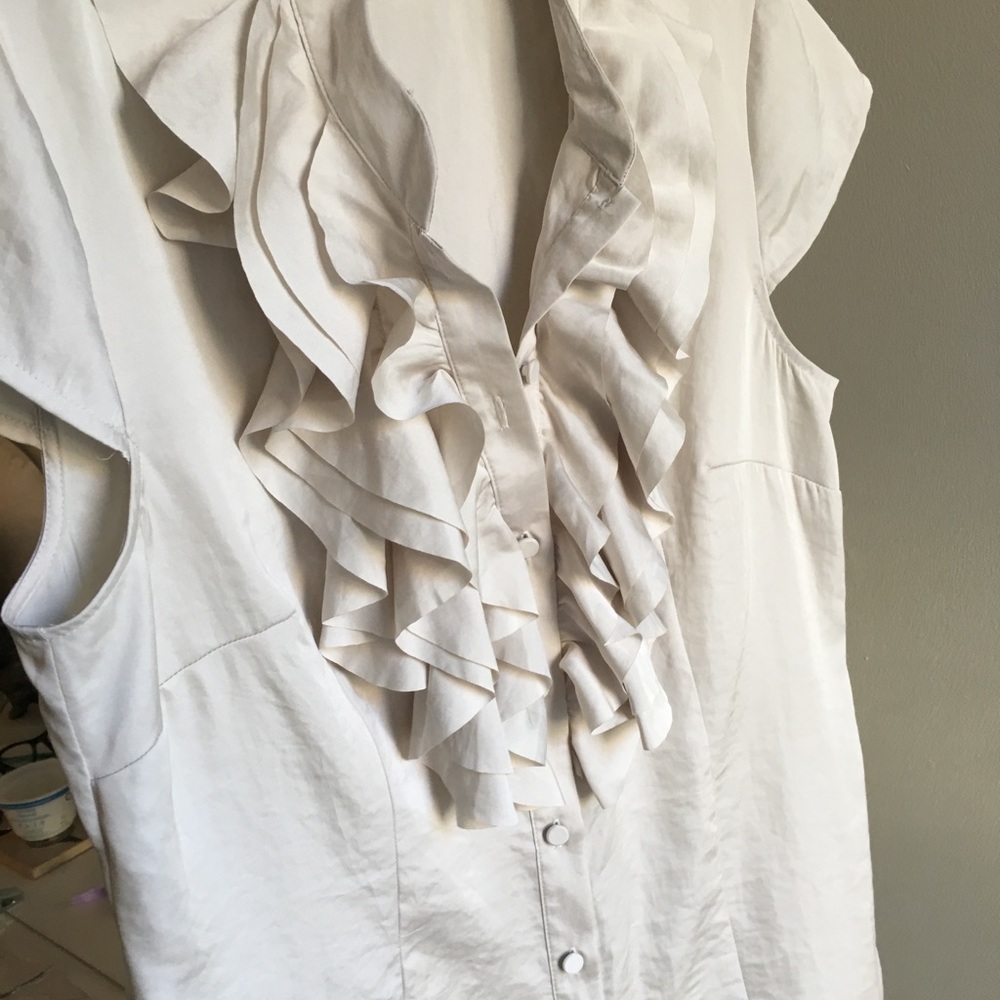 Ann Taylor LOFT Ruffle Button Down - Picture 5 of 8